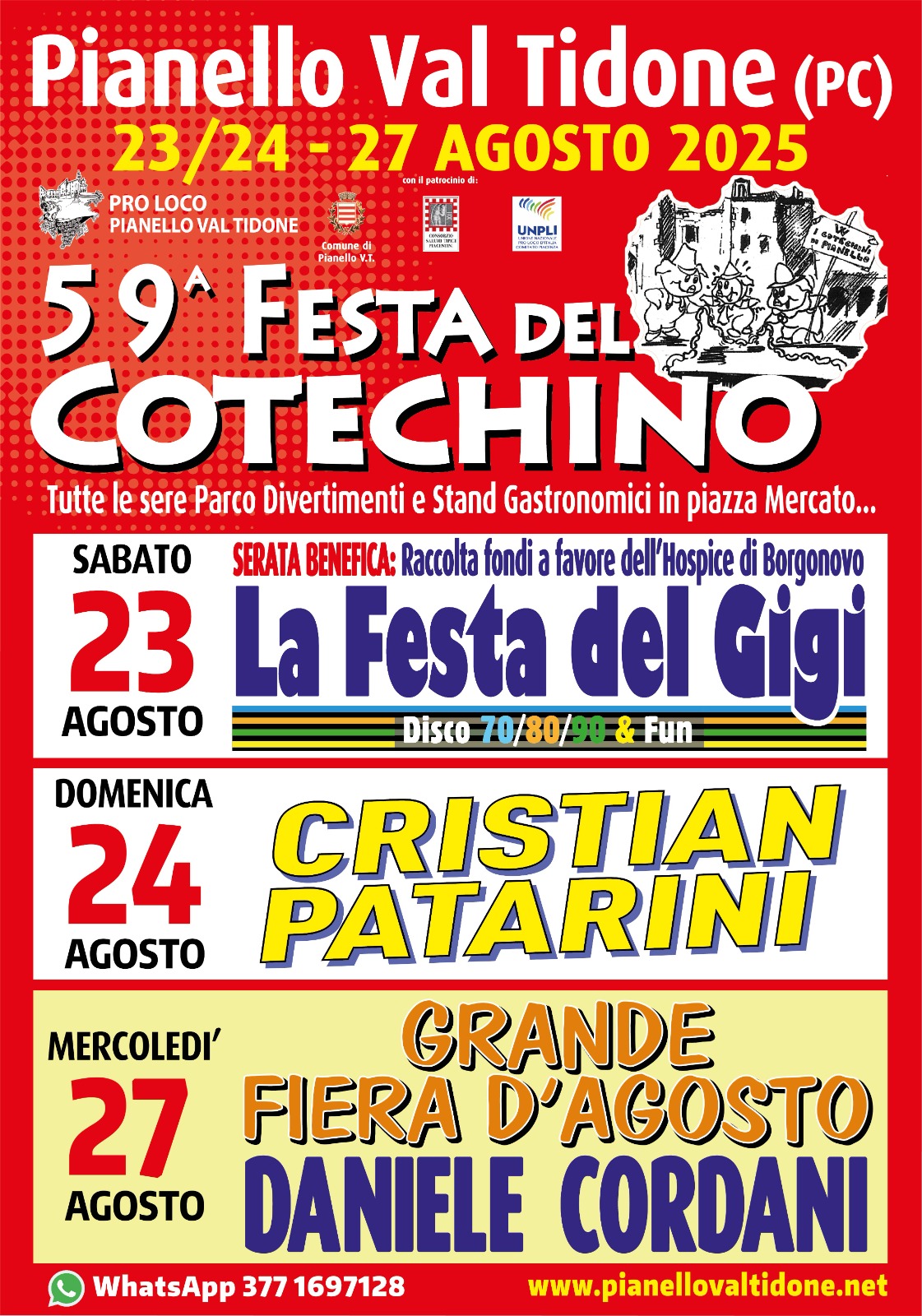59esima Festa del Cotechino a Pianello Val Tidone (Piacenza)