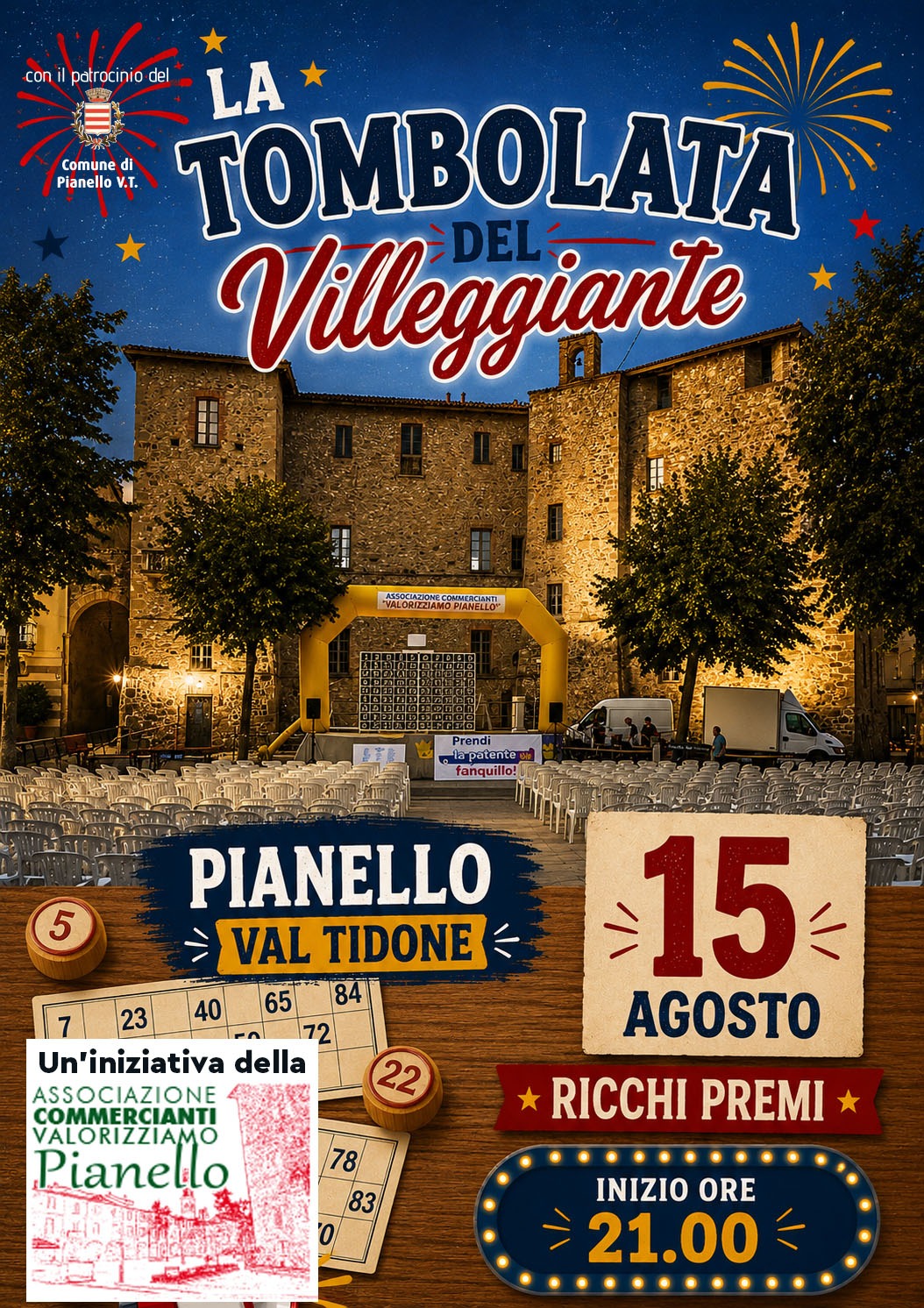Locandina Tombolata del Villeggiante 2026 a Pianello Val Tidone