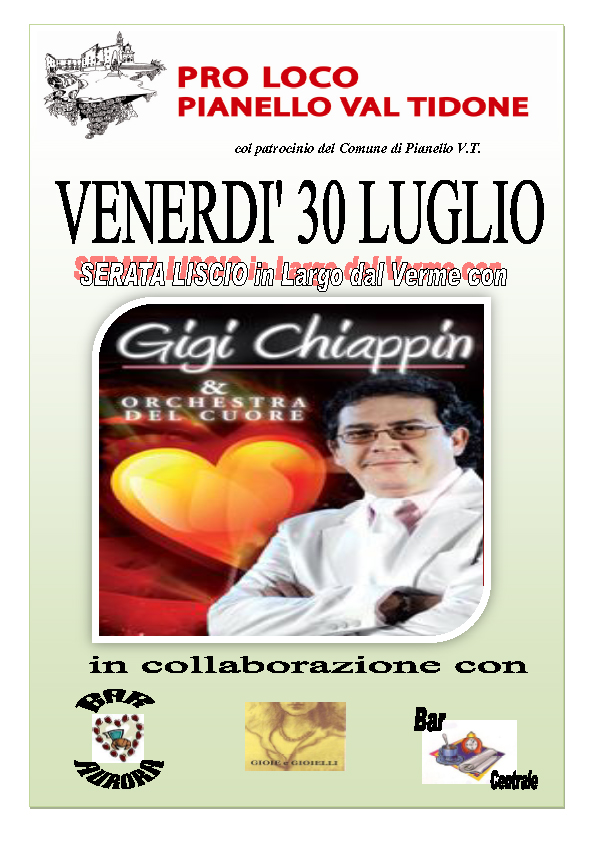Serata danzante con Gigi Chiappin